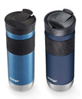 Snapseal Insulated Stainless Steel Travel Mug 20oz With Grip Lid Blue Corn Transparent Satin And Midnight Berry Colors