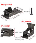Heavy Duty Folding Hinge Locking Brackets 0 To 180 Degree Adjustable Invisible Table Extension Bracket Pack Of 4 in various positions