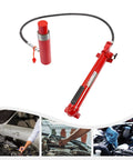 20-Ton Porta-Power hydraulic jack kit with red steel body, hose and handle for auto body frame repair