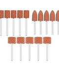 Sixty Piece Aluminum Oxide Mounted Grinding Stones Set With One Eighth Inch Shank For Dremel Rotary Tools Deburring Grinding
