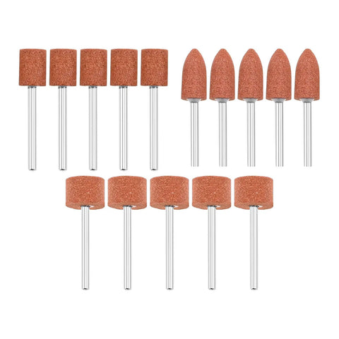 Sixty Piece Aluminum Oxide Mounted Grinding Stones Set With One Eighth Inch Shank For Dremel Rotary Tools Deburring Grinding