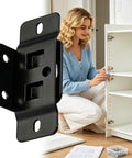 Sturdy 90 Degree Corner Bracket For Cabinets And Furniture Built Tough Metal Joint Brace 5x2.5x1.7cm in use for cabinet assembly