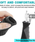 Close-up of Antislip Bicycle Handlebar Grips Protector For Mountain Road And Folding Bikes Black And Grey Soft TPR Rubber