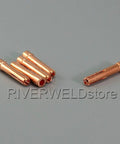 TIG Stubby Collets 3/32 Inch and 2.4mm Orifice for PTA DB SR WP 17 18 26 TIG Welding Torch, Pack of 10, brass bodies