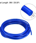 Blue PU air tubing coil, 6mm OD x 4mm ID, 9m length