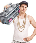 Inflatable Boom Box Beverage Cooler For Retro 80s 90s Parties, Blow Up Radio Cooler For Birthday Drink Favors, Hip Hop Nightclub Decor