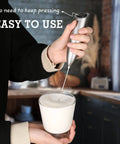 Handheld Milk Frother With Stand, Electric Foam Maker With Stainless Steel Whisk For Cappuccino, Latte And Bulletproof Coffee