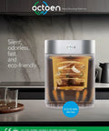 3L Electric Kitchen Composter With UV C Light Sanitizer And Auto Cleaning on countertop, promoting silent and eco-friendly features