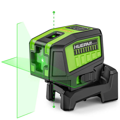 Self Leveling Laser Level With Plus Mode And Dual Line Plus 2 Plumb Dots, 360 Degree Magnetic Base, 98 To 165 Feet Range