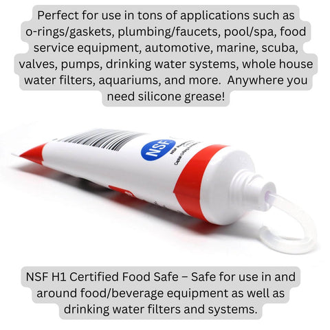 Food Grade Silicone Lubricant For O Rings And Gaskets That Keeps Faucets Plumbing Pool Spa And Valves Running Smooth
