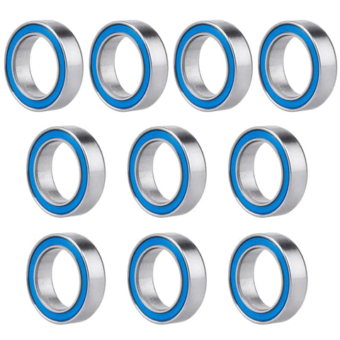 RC Ball Bearings 10 Pack Durable Bearing Steel With Double Rubber Seals 10x15x4mm for RC Cars and Drones