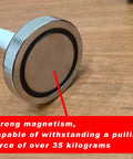 Close-up of strong magnet base of Inspection Mirror Tool With 360 Degree Swivel Adjustable Head And Telescoping Stick For Tight Spaces