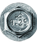 Close-up of Strong-Drive SD Connector Screws No 9 Two And A Half Inch Stainless Steel With One Quarter Inch Hex Head Galvanized Coating