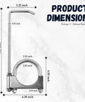 Heavy Duty 2.5 Inch Exhaust Hangers With 360 Degree Adjustable Muffler Hanger Clamp dimensions and details