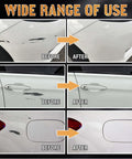Before and after using Pearl White Car Touch Up Paint Pen Two In One Scratch Repair For Deep Damages And Chips on car panels