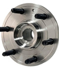 Front Wheel Bearing And Hub Assembly 6 Lug With ABS For 4WD Vehicles Fits Chevy Silverado Suburban Tahoe GMC Sierra 1500 Yukon XL Cadillac Escalade ESV EXT 4x4 Low Runout Noise Free Operation, showing metallic hub with six lugs and ABS sensor wire.