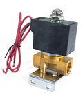 Electric Air Tank Drain Valve Kit With Push Button Inside Cab Control 1/4 NPT featuring wiring and brass fittings for truck air systems