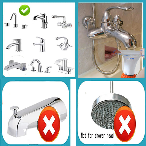 Chrome sink hose attachment kit with spray heads and flexible hose