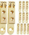 Seven Shape Jewelry Box Hinges Kit Zinc Alloy 12 Pack Precision Cast Quiet Opening 90 Degree Angles shown aligned