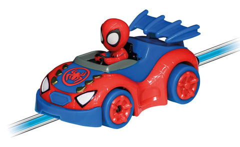 It's Spidey Time Slot Car Race Track Set With Spidey And Spin Cars Battery Powered Beginner Toy For Kids 3 And Up car on track