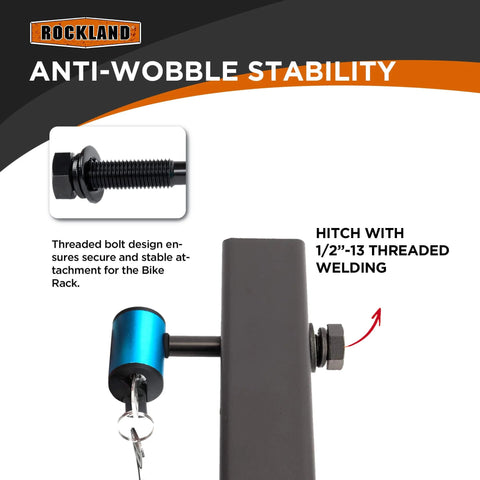 Anti Rattle Lock Hitch Pin For Half Inch 13 Thread Fits Lightweight Platform Bike Racks Compatible With Young OutfitR Models