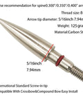 Archery Field Points Practice Tips 100 125 150 200 300 Grains Screw In Arrow Tips For Recurve And Compound Bow