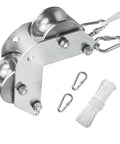 Rugged Pulley Hoist System With Steel Bearing Roller For Easy Lifting And Right Angle Design That Lets You Move Heavy Loads Safely