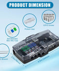 Beefy Fused Power Distribution Block For Car Audio, 4 Way MIDI Mini ANL Ready, Dual Input And Ground Poles, Individual Fuses On Positive Branches, Heavy Duty Hub For Safe Clean Power Delivery. clear cover, 6.5in x 3.5in