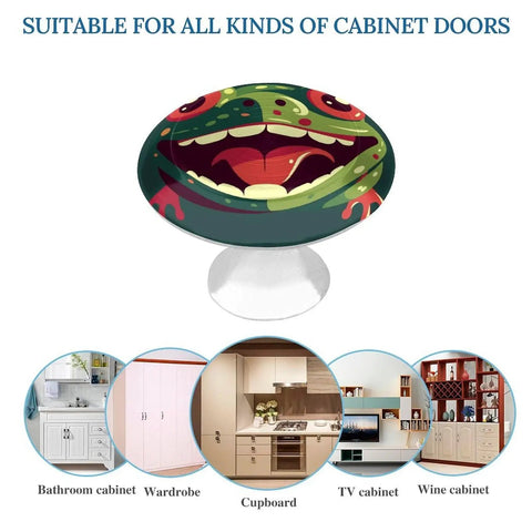 Frog Mouth Open Cabinet Knobs 2 Pack Stainless Steel Drawer Pulls for Kitchen Cabinets, Bathrooms, Vintage Style
