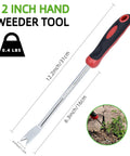 Two Prong Weed Puller Tool With Soft Grip Handle Stainless Steel Dandelion Weeder Easy Weed Removal For Lawn Garden And Farm