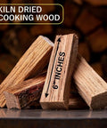 Kiln Dried Pizza Oven Wood Logs 6 Inch For Grills And Smokers With Hickory Oak And Cherry Blend USDA Certified 12 Lbs