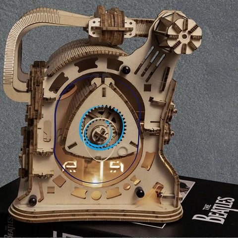 Hands On 3D Wooden Puzzle Engine Kit With 230 Piece Rotary Engine Build For Adults And Enthusiasts, Dope Functional Mechanical Model With Dynamic Motion, Educational STEM Project For Curious Hobbyists. 3D wooden rotary engine model on display