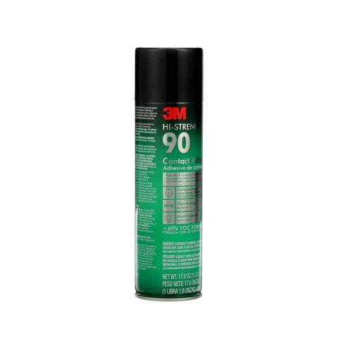 Hi-Strength 90 spray adhesive single 17.6 oz can, contact glue for various surfaces with adjustable nozzle, quick-dry, CARB compliant