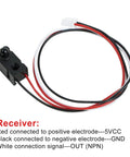 IR Break Beam Sensor Kit Two Sets Through Beam Photoelectric Switch with 5mm LED Indicators, Receiver with Wiring