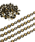 Smooth Upholstery Nailhead Trim Tape 8 Meter Glossy Bronze Decorative Strips With Easy Push Nails For Sofa Headboard Chair No Sweat Diy Furniture Boss Upgrade with metallic push nails.