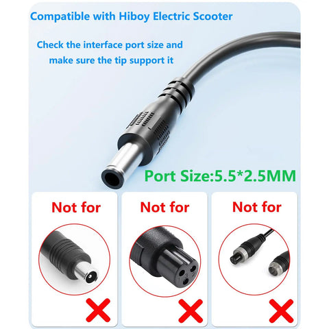 42V Replacement Charger For Electric Scooters That Fit S2 Pro S2 Lite S2 KS4 KS4 Pro NEX with barrel plug connector.