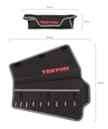 Nine Tool Wrench Roll Organizer For Stubby Wrenches From One Quarter To Three Quarters Inch Durable Pouch open dimensions.