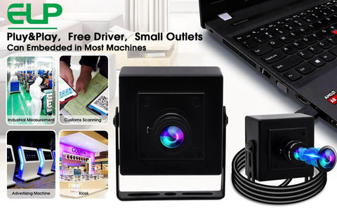 5 Megapixel USB Camera Workhorse With 3.6mm Fixed Lens For Machine Vision And Engraving, Aluminum Case, OV5640 Sensor