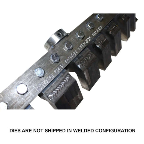Close-up of Gooseneck Dies For 12 And 20 Ton Finger Brakes Fit Bend Up To Quarter Inch Material Heavy Duty USA Made Weld In Custom U Shaped Brackets