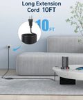 Surge Protector Power Strip Tower With 10 Ft Cord And 12 Outlets, 4 USB Ports Including 1 USB C for couch setup in living room