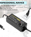Dope Adjustable 3V To 24V DC Power Supply 3A 72W Universal AC DC Adapter with test leads plugged in