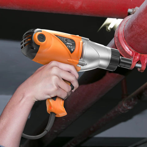 8.5 Amp Electric Impact Wrench One Half Inch Drive 450 Nm Max Torque Corded Power Tool With Four Sockets Hog Ring Anvil