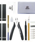15 Piece Must Have Basic Hobby Tool Kit For Model Building Gunpla And 3D Printing Precision Nippers Clippers Wire Cutters And Pliers