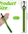 6 Pack Reflective Straps Glow In The Dark High Visibility Backpack Tags For Clothes Size Demo