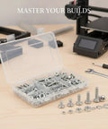 2 Lb Iron Screw And Nut Assortment Kit With 24 Sizes In Durable PP Case 660 Pieces For 3D Printer Builds DIY Repairs Home Projects