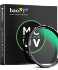 Ultra Slim 49mm UV Filter With Multicoated Water Repellent Nano Coatings For Scratch Resistant Lens Protection packaging