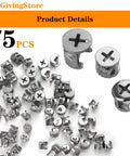 75 Pack Heavy Duty Cam Lock Nuts With Tough As Nails Furniture Connector Hardware Rustproof Zinc Alloy Eccentric Wheel Cabinet Fitting Kit displayed on a white background.