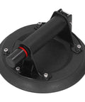 Heavy Duty Air Pump Vacuum Suction Cup With Quick Release Valve For Tile Glass Lifting, black rubber and aluminum strong grip.