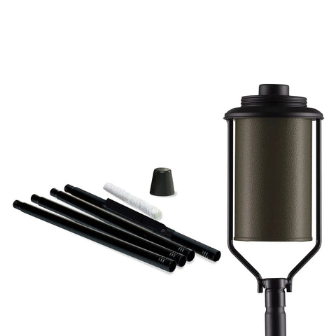 Easy Install 4-Pack Bronze Metal Torches For Outdoor Patio Lawn Garden Lighting 65 Inch Weather Resistant With Long Lasting Wick And Snuffer No Fuss Setup