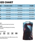 Size chart for Dope Men's Muscle Tee With Urban Dragon Graphic Quick Dry Workout Tank Top Lightweight Stretchy Polyester Blend.